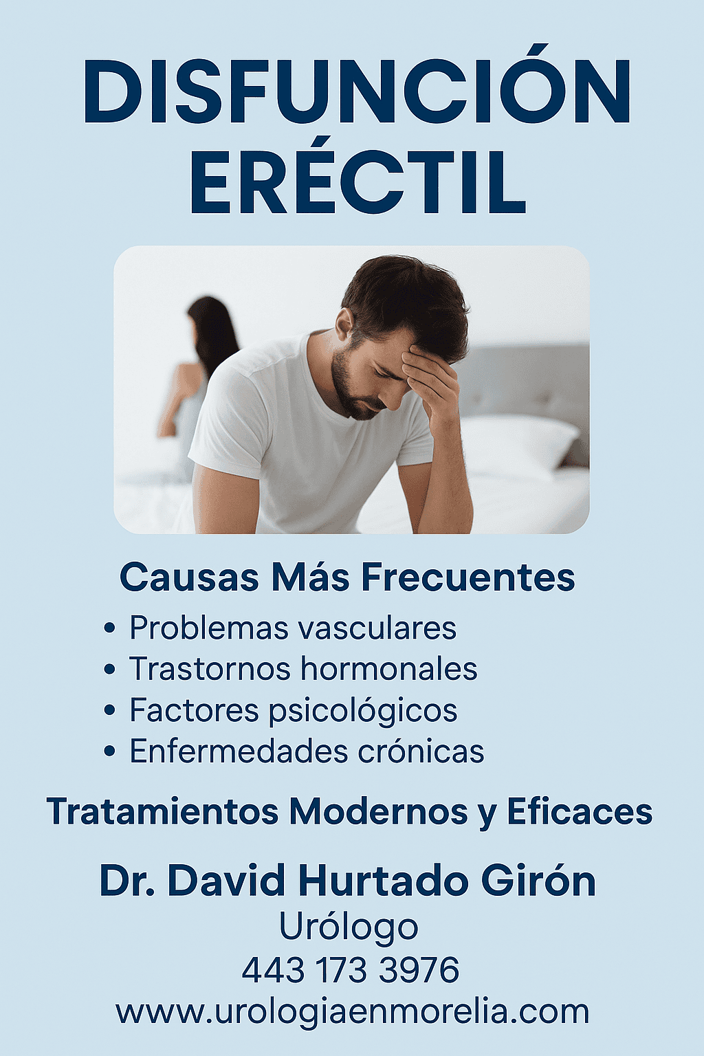Disfunción Eréctil: Causas, Tratamientos y la Mejor Solución en Morelia | Dr. David Hurtado Girón